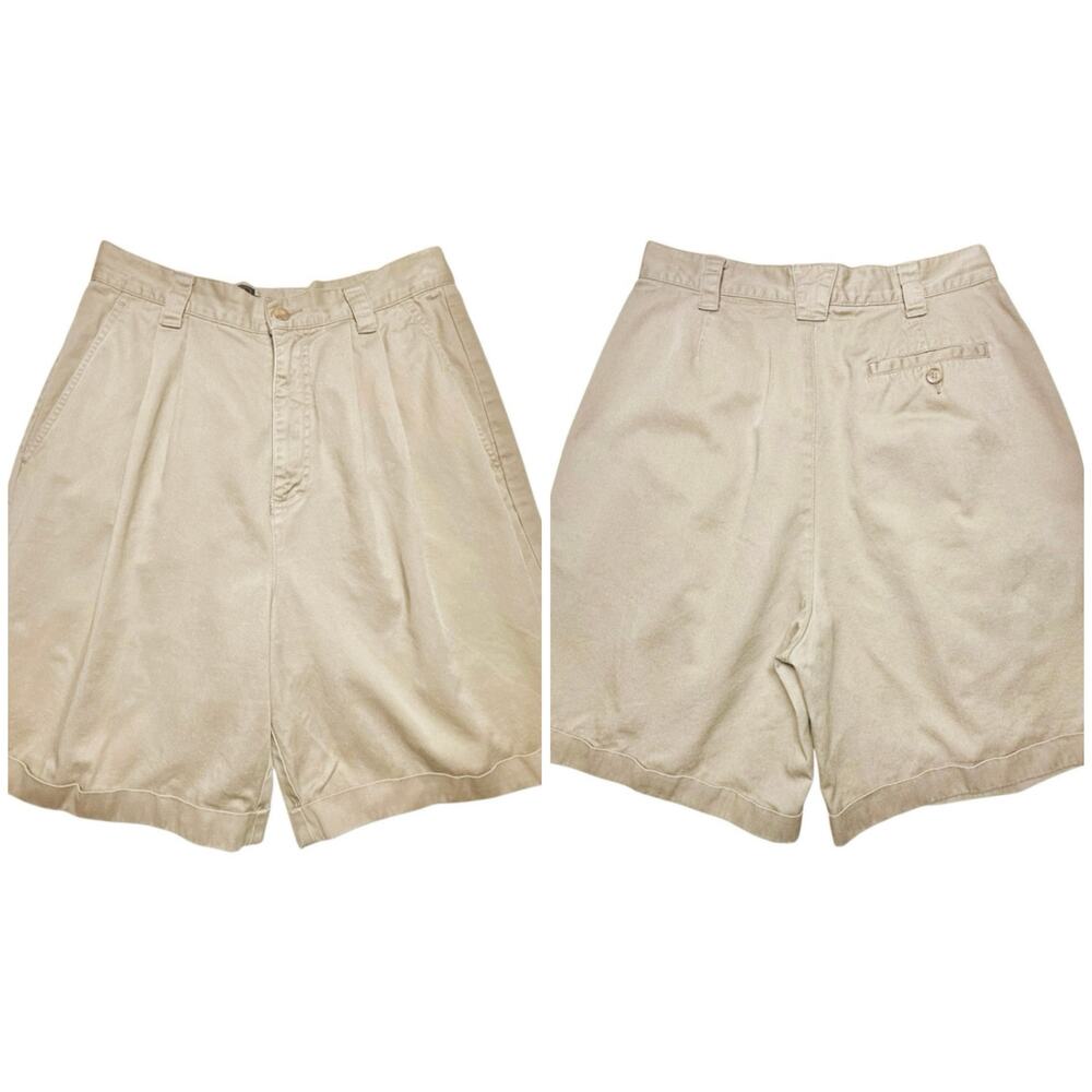 Eddie Bauer | Women | Vintage High Waist Pleated Cuffed Outdoor Shorts | Size 10